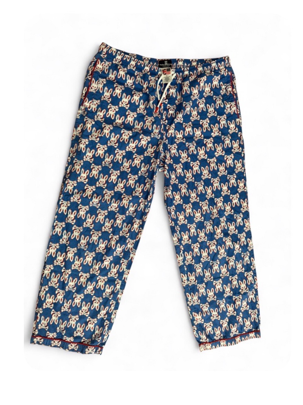 Psycho Bunny Blue Bunny Print Lounge pajamas Pants Size XL